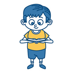 Cute schoolboy cartoon