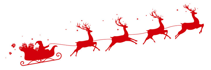 Naklejka premium Flying sleigh