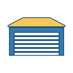 Home garage isolated