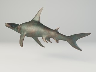 Black metal shark