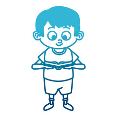 Cute schoolboy cartoon