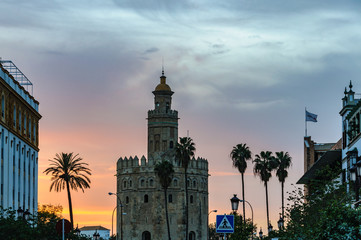 Golden Tower in Seville, Spain