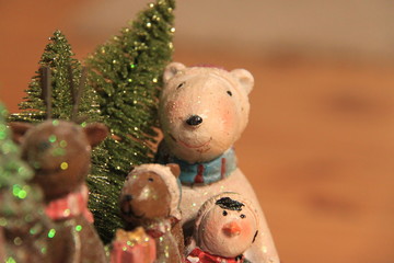 Dekoration - Weihnachtsschlitten - Eisbär