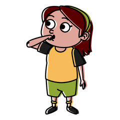 Cute school girl cartoon