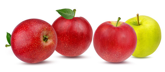 Fresh apple isolated on white background with clipping path