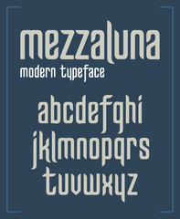 Modern condensed sanserif narrow minimalist font