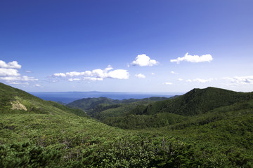 Naklejka premium 知床峠からの眺め