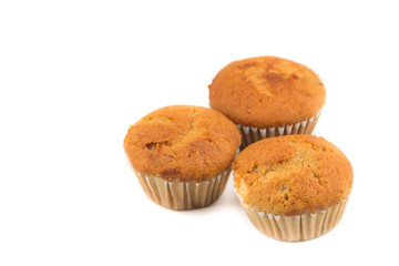 banana cake isolate on white background