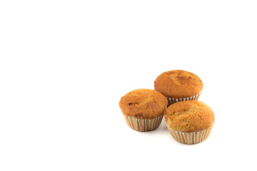 banana cake isolate on white background