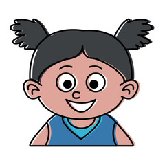 Obraz premium Cute girl face cartoon