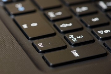 Laptop keyboard black