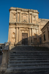 Fototapeta na wymiar Church of Santa Agata in Noto city, Sicily in Italy
