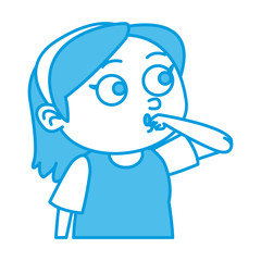 Cute school girl cartoon