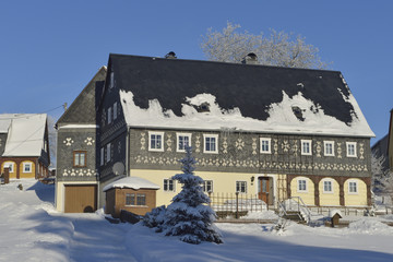 Weifa in der Oberlausitz im Winter