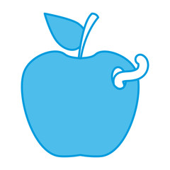 Apple with worm