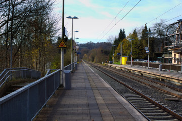 empty train station