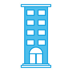 Tower building isolated