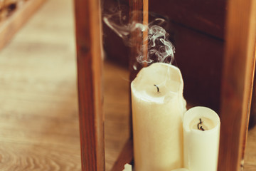 Decoration for Christmas and New Year.Candles