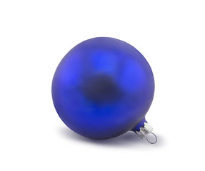 blue christmas ball isolated on white background