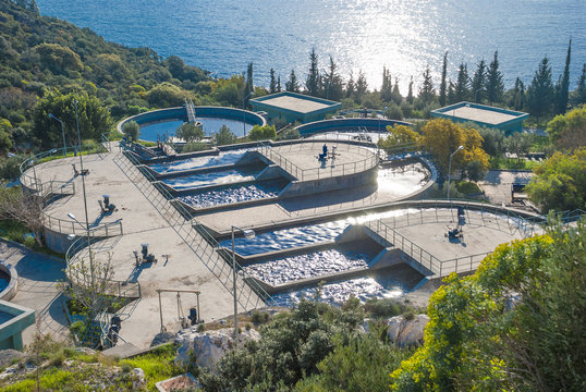 Water treatment plant near the town of Kas, Antalya province
