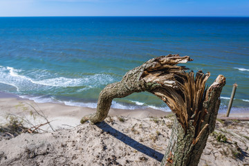 Baltic Sea cliff near small village Orzechowo, Poland