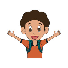 Cute schoolboy cartoon