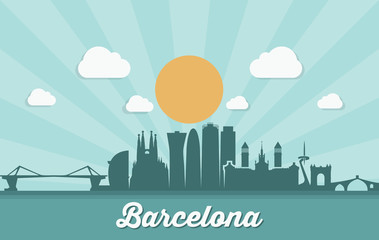 Obraz premium Barcelona skyline - Spain
