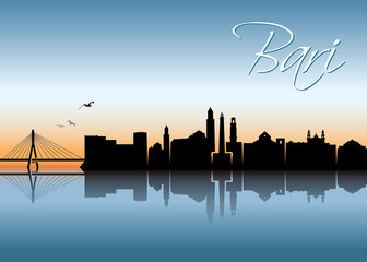 Bari skyline - Italy - ribbon banner