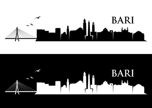 Bari skyline - Italy - ribbon banner