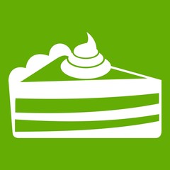 Piece of cake icon green