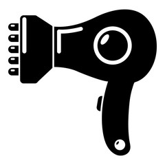 Hair dryer icon, simple black style