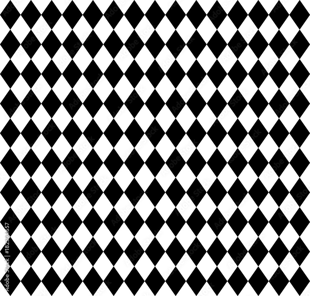 Aufkleber abstract vector seamless pattern with black squares on white background. flat illustration of chess 