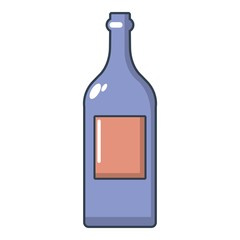 Alcohol bottle icon, cartoon style