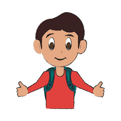 Cute schoolboy cartoon