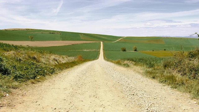 The nature of the Camino Frances to Santiago de Compostela in Spain, Europe.