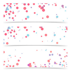 Merry colorful childish gift cards collection