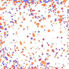 Orange and blue dots childish abstract background