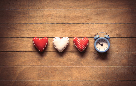Heart shape toys and alarm clock