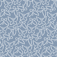Vector butterflies pattern. Abstract seamless background.