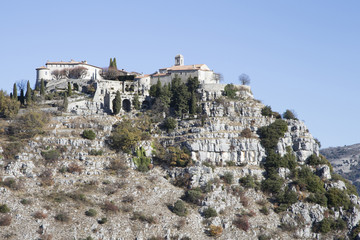  Eleventh century Medieval village of Gourdon in the French Alps