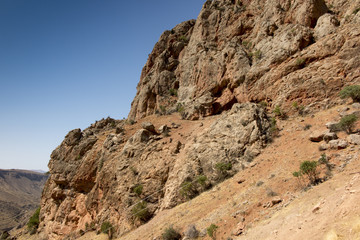 Red rocks  in the area of the famous Noravank monastery in Armenia