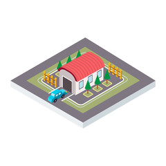 isometric city car