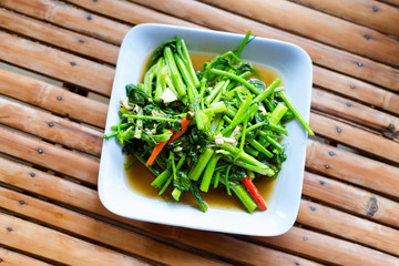 Morning glory with hot chilli