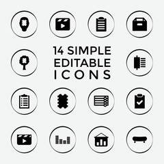 Set of 14 board filled icons