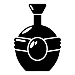 Whiskey icon, simple style