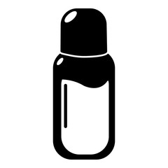 Perfume bottle icon, simple black style
