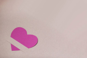 Fototapeta premium Pink paper heart
