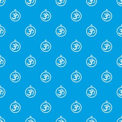 Indian coin pattern seamless blue