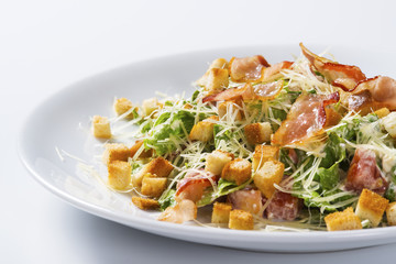 Salad vegetable and bacon