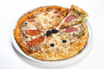 Pizza four tasties in one